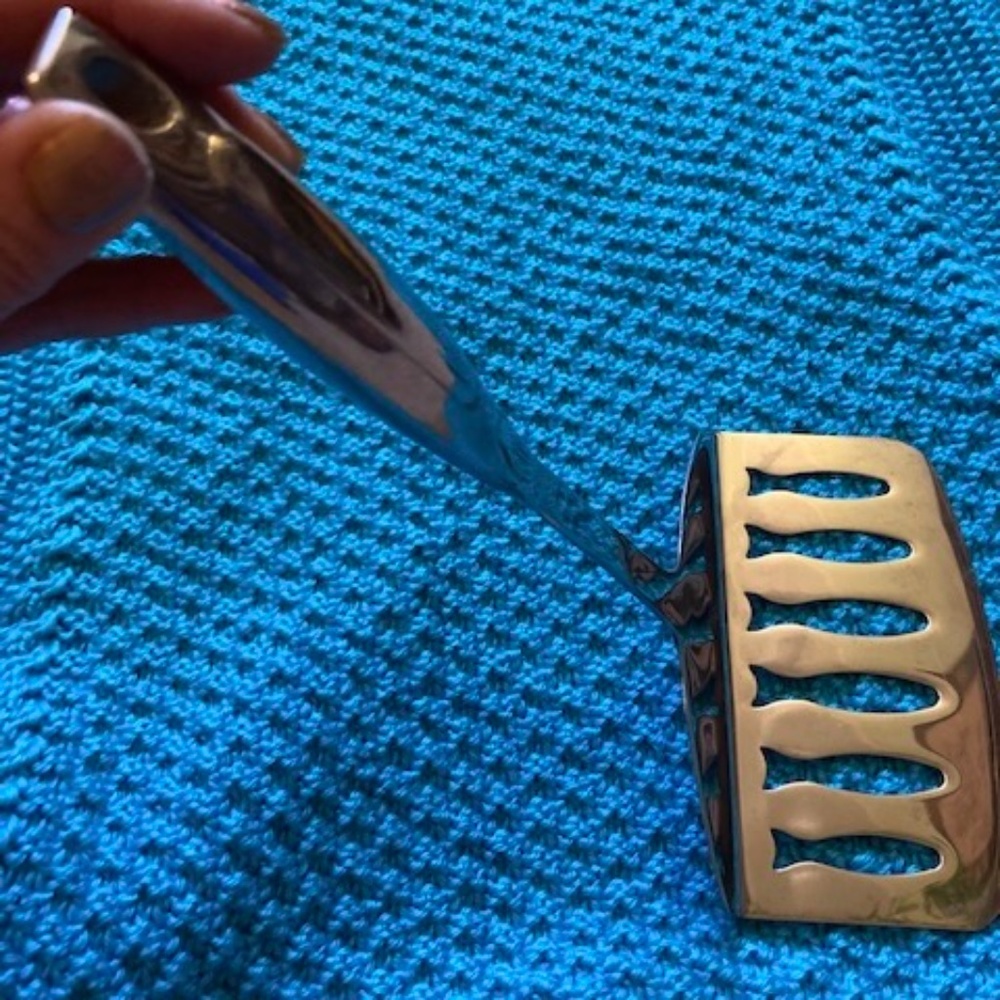 Endurance Unique Fish Spatula Shiny Silver Metal Alloy